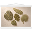 Green Constellation: botanical, green and loose rhythm. Fine art poster, alternate frame and size.