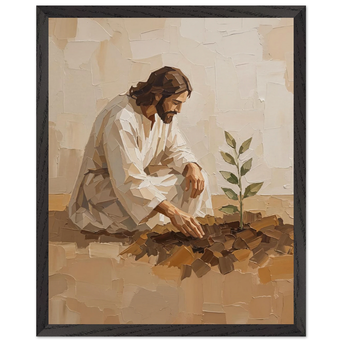 First Seeds: jesus, faith and botanical. Framed fine art print by The Light Stays.