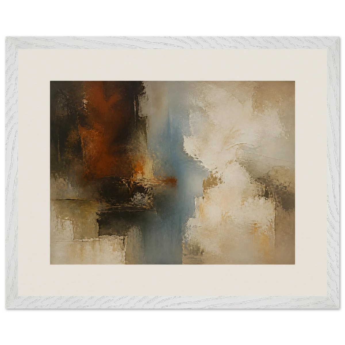 Golden Night, moon and night. Archival framed fine art print shown framed.