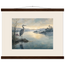Heron at Dawn: japanese art and japandi. Museum-quality fine art poster.