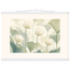 Ivory Lotus Screen: flowers and botanical. Fine art poster, alternate frame and size.