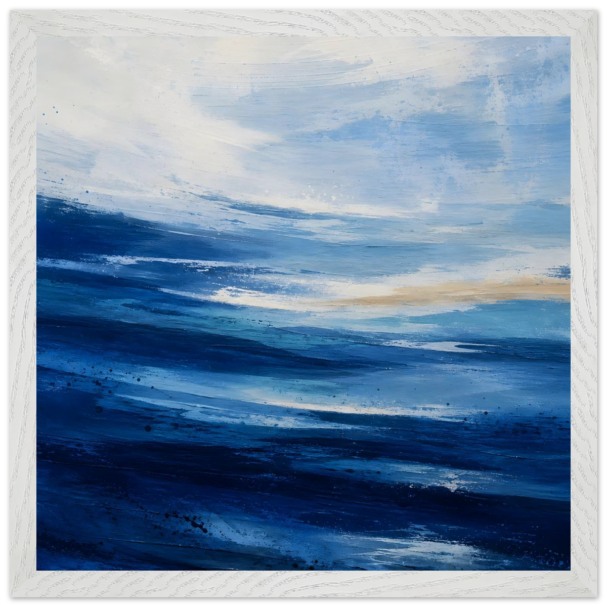 Atlantic Blue: coastline, ocean and texture. Framed fine art print by The Light Stays.