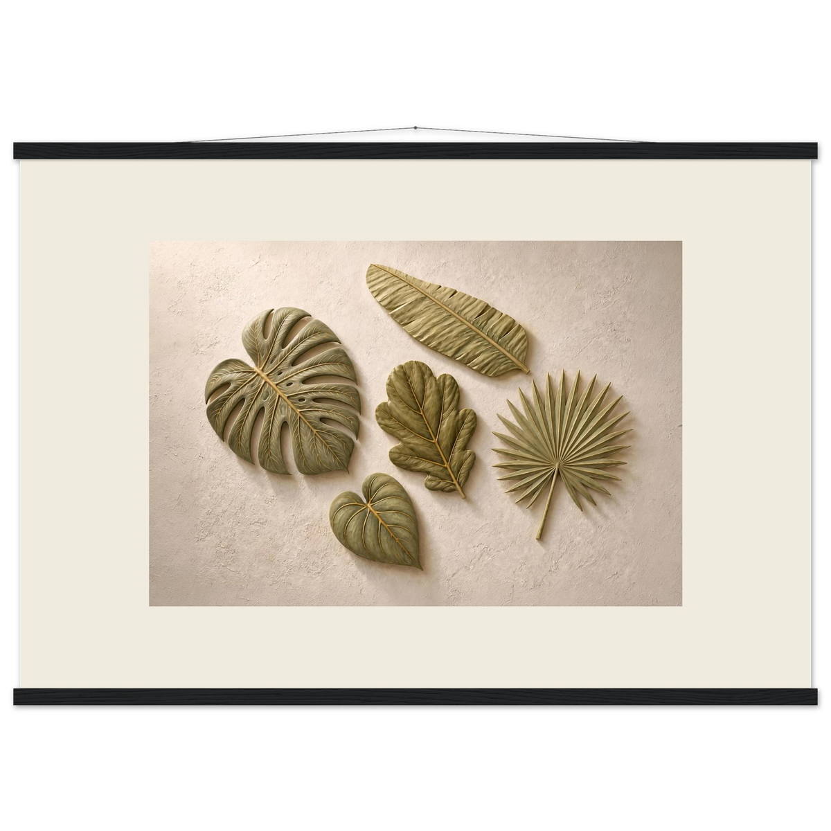 Green Constellation: botanical, green and loose rhythm. Museum-quality fine art poster.