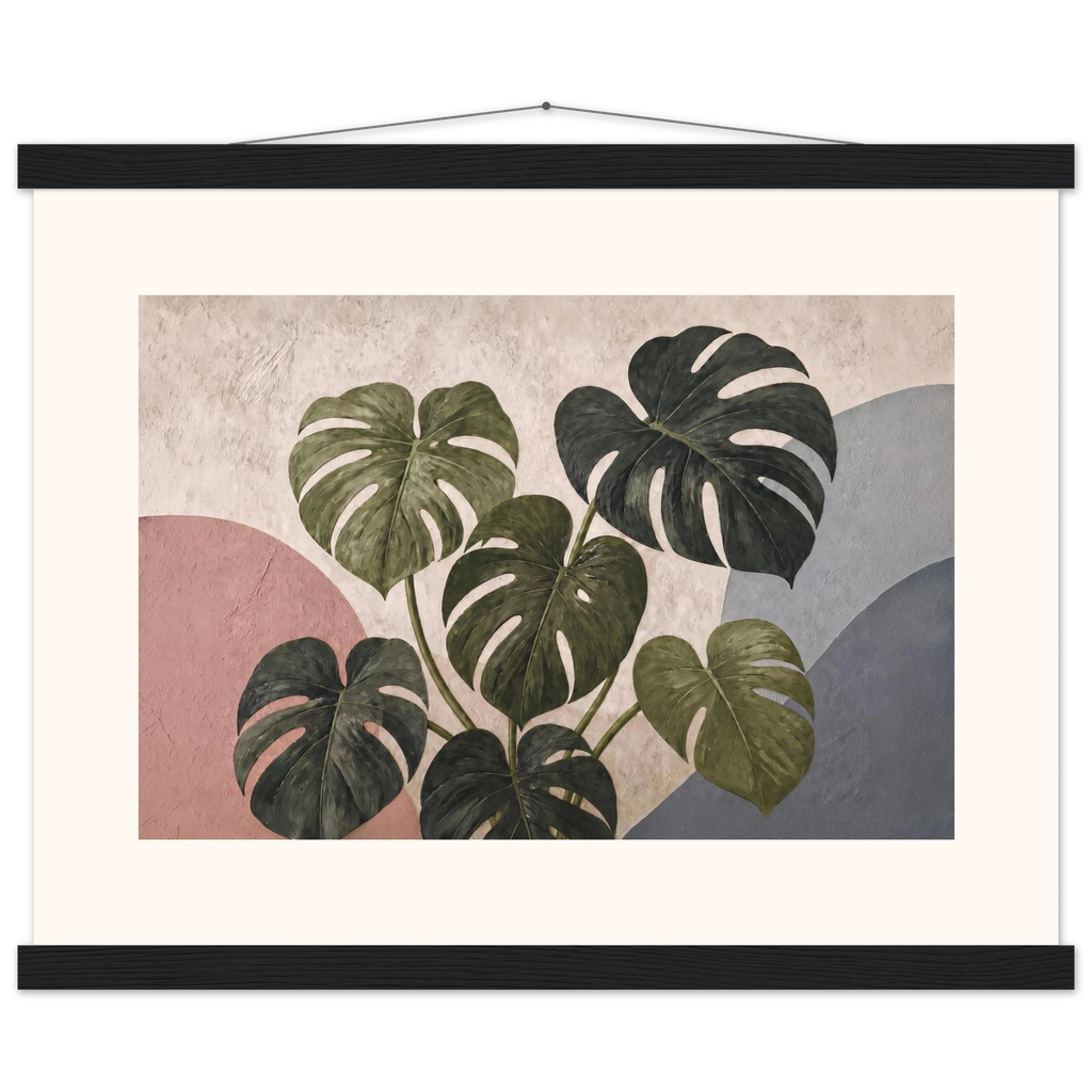 Monstera Sun: botanical and nature. Museum-quality fine art poster.