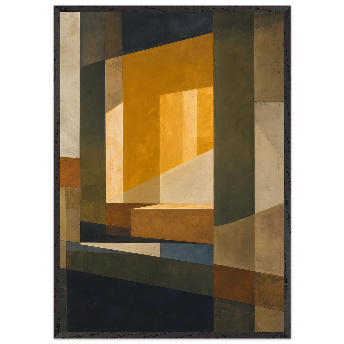 Ochre Window: architecture, mediterranean and earth tones. Framed fine art print by The Light Stays.