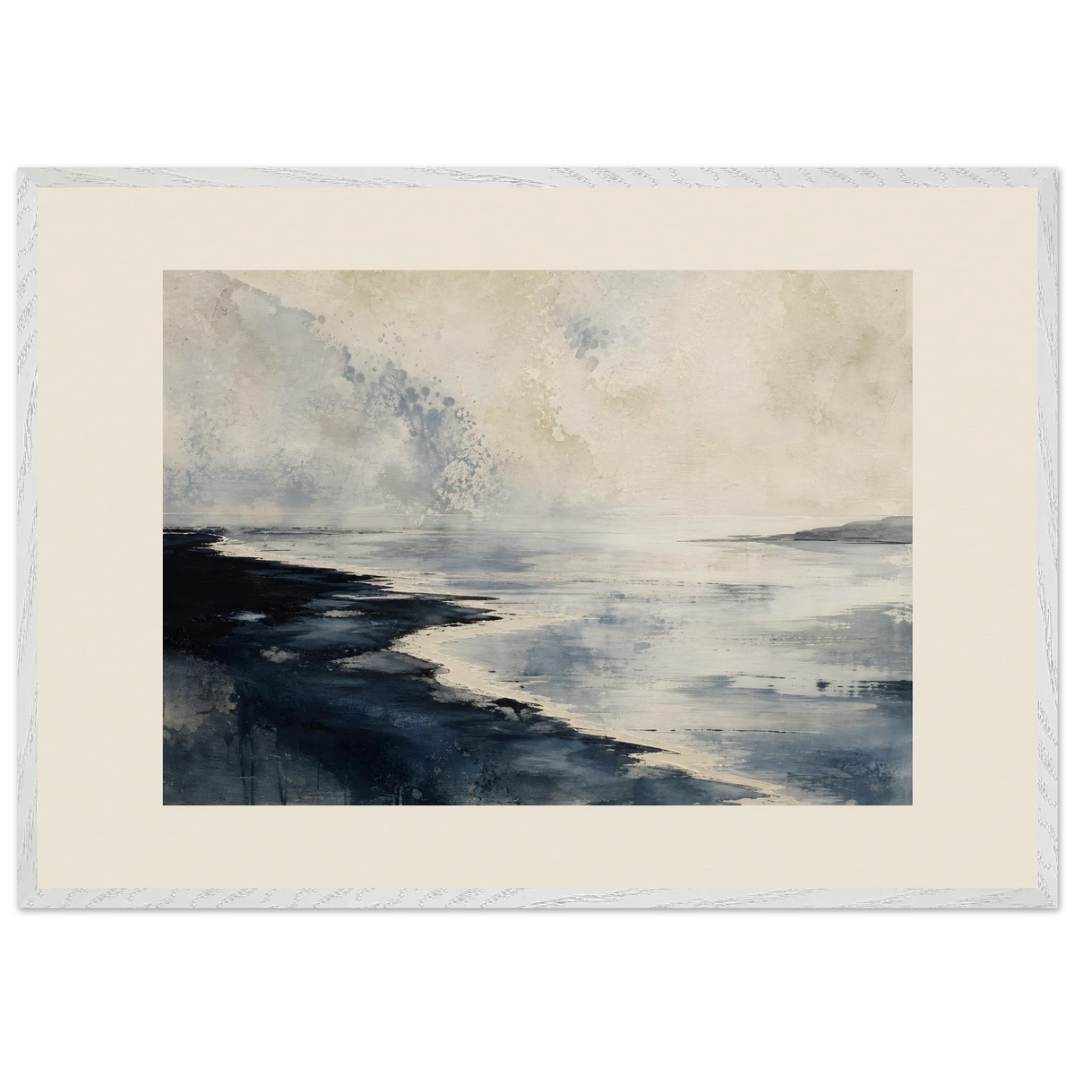 Tidal Ink: sea and coastal landscape. Museum-quality framed fine art print.