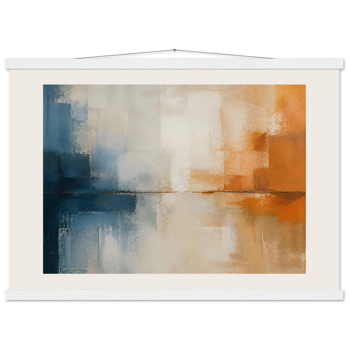 Architectural Rust: abstract, mineral texture and oxidized tones. Fine art poster with wooden hanger by The Light Stays.