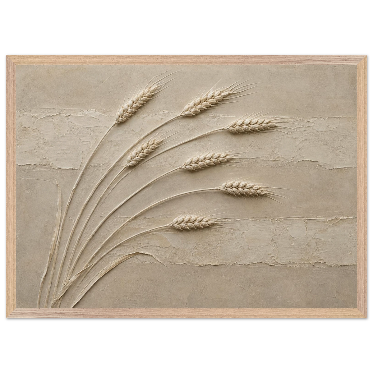 Wheat in Relief: faith, texture and botanical. Framed fine art print by The Light Stays.
