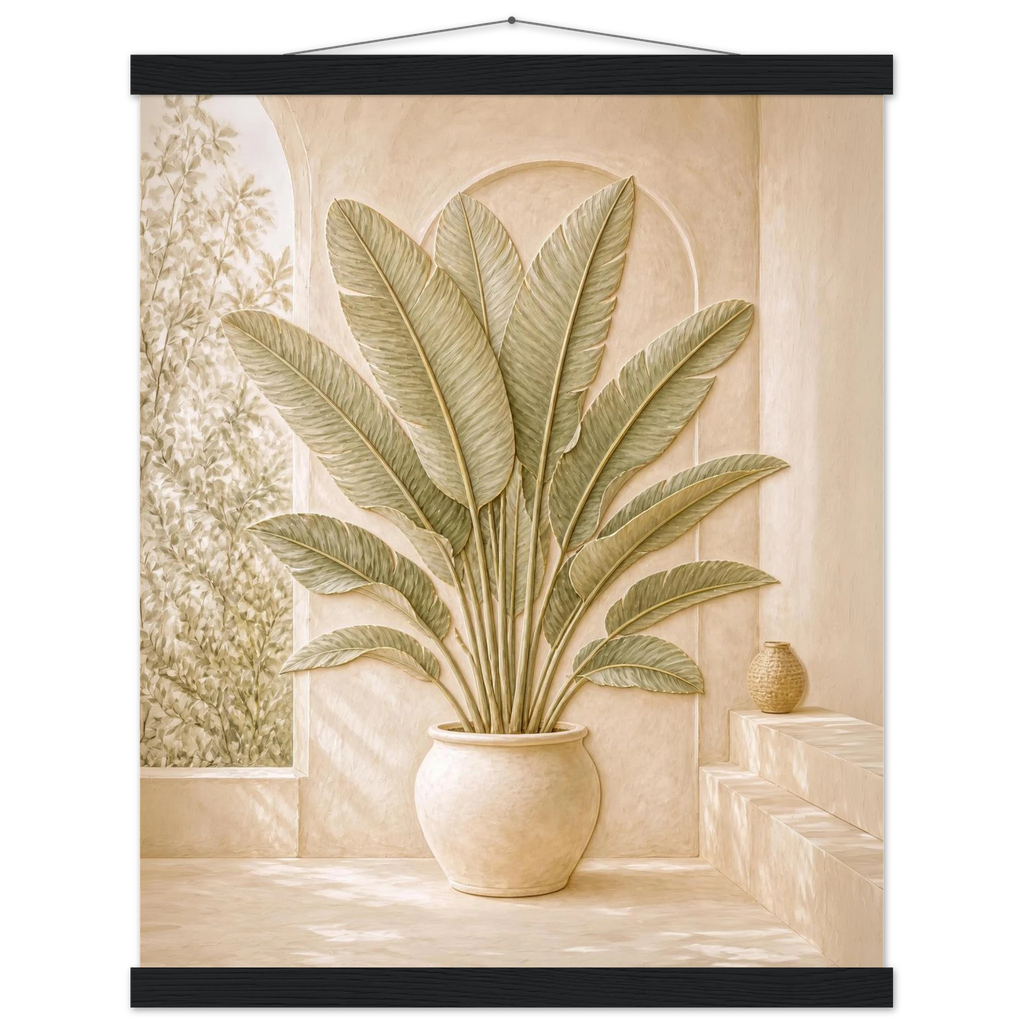 Courtyard Noon: landscape and sun. Fine art poster by The Light Stays.