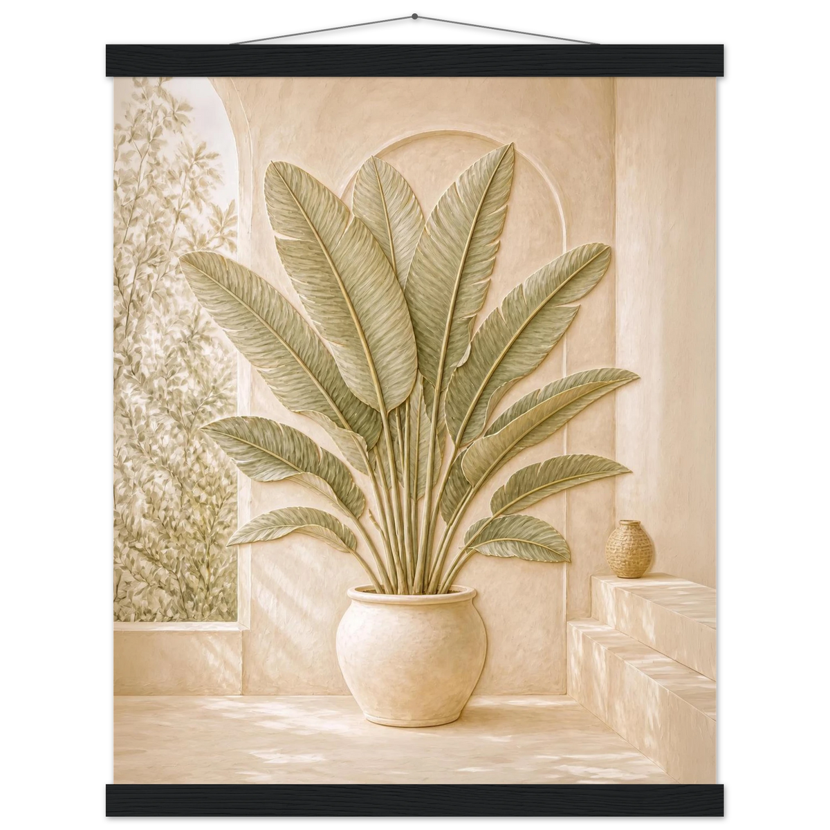Courtyard Noon: landscape and sun. Fine art poster by The Light Stays.