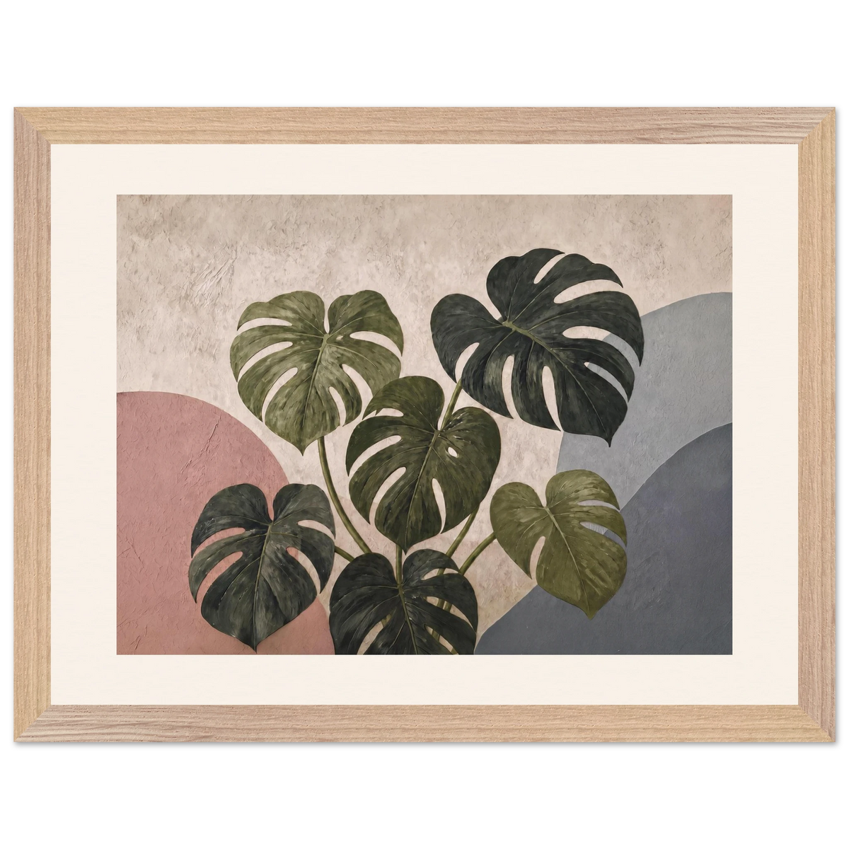 Monstera Sun, botanical and nature. Archival framed fine art print shown framed.
