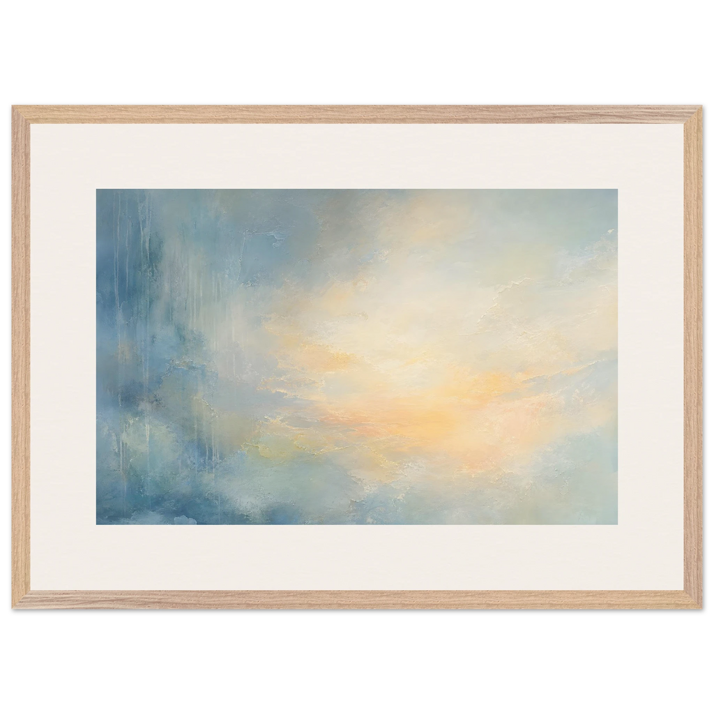Dawn after Rain: sunrise, coastline and washed light. Framed fine art print by The Light Stays.