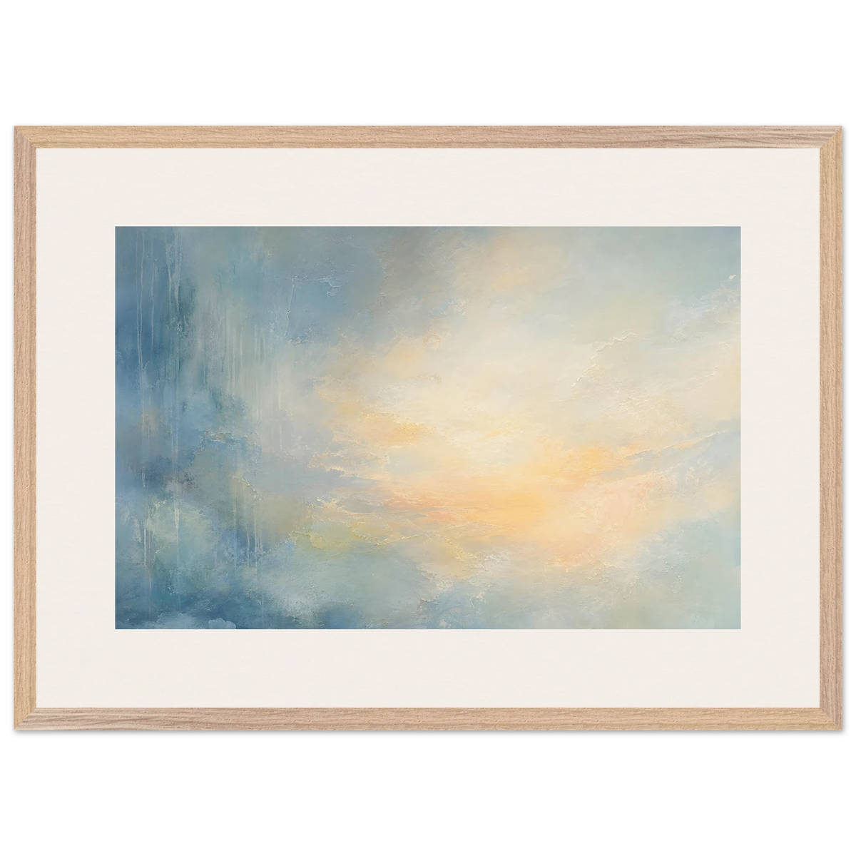 Dawn after Rain: sunrise, coastline and washed light. Framed fine art print by The Light Stays.