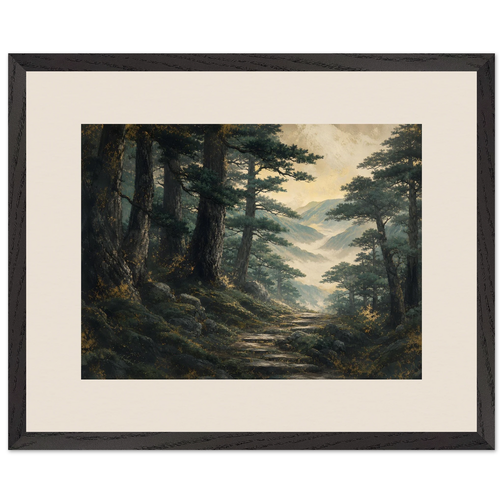 Cypress Passage: japanese art and japandi. Museum-quality framed fine art print.