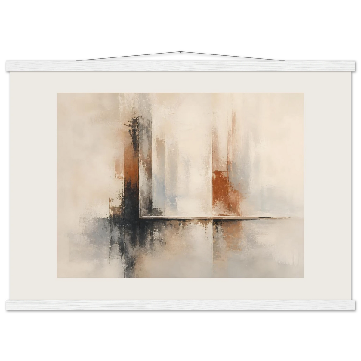 Mineral Threshold: architecture, geometry and rust. Fine art poster with wooden hanger by The Light Stays.