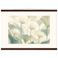 Ivory Lotus Screen, flowers and botanical. Archival fine art poster shown framed.
