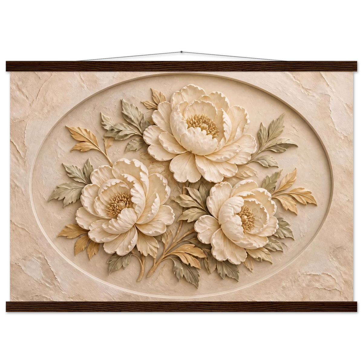 Peonies in Stone: flowers and botanical. Fine art poster by The Light Stays.