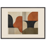 Compass and Clay, geometric abstract, clay and curves. Archival framed fine art print shown framed.
