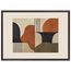 Compass and Clay, geometric abstract, clay and curves. Archival framed fine art print shown framed.