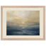 Golden Sea Mist: sea and coastal landscape. Framed fine art print, alternate frame and size.