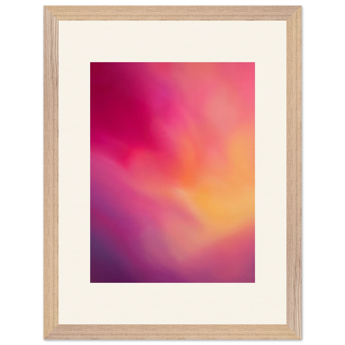 Magenta Plume: gradient, magenta and movement. Museum-quality framed fine art print.