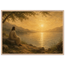 Quadro cristão Bênção do Lago, Jesus sob uma oliveira diante de um lago dourado