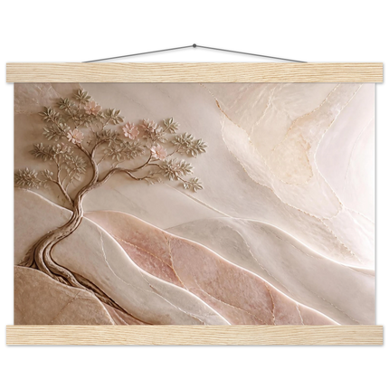 Stone Dawn: petra and siena. Fine art poster.