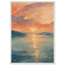 Setouchi Peach Dawn, riviera and japandi. Archival framed fine art print shown framed.