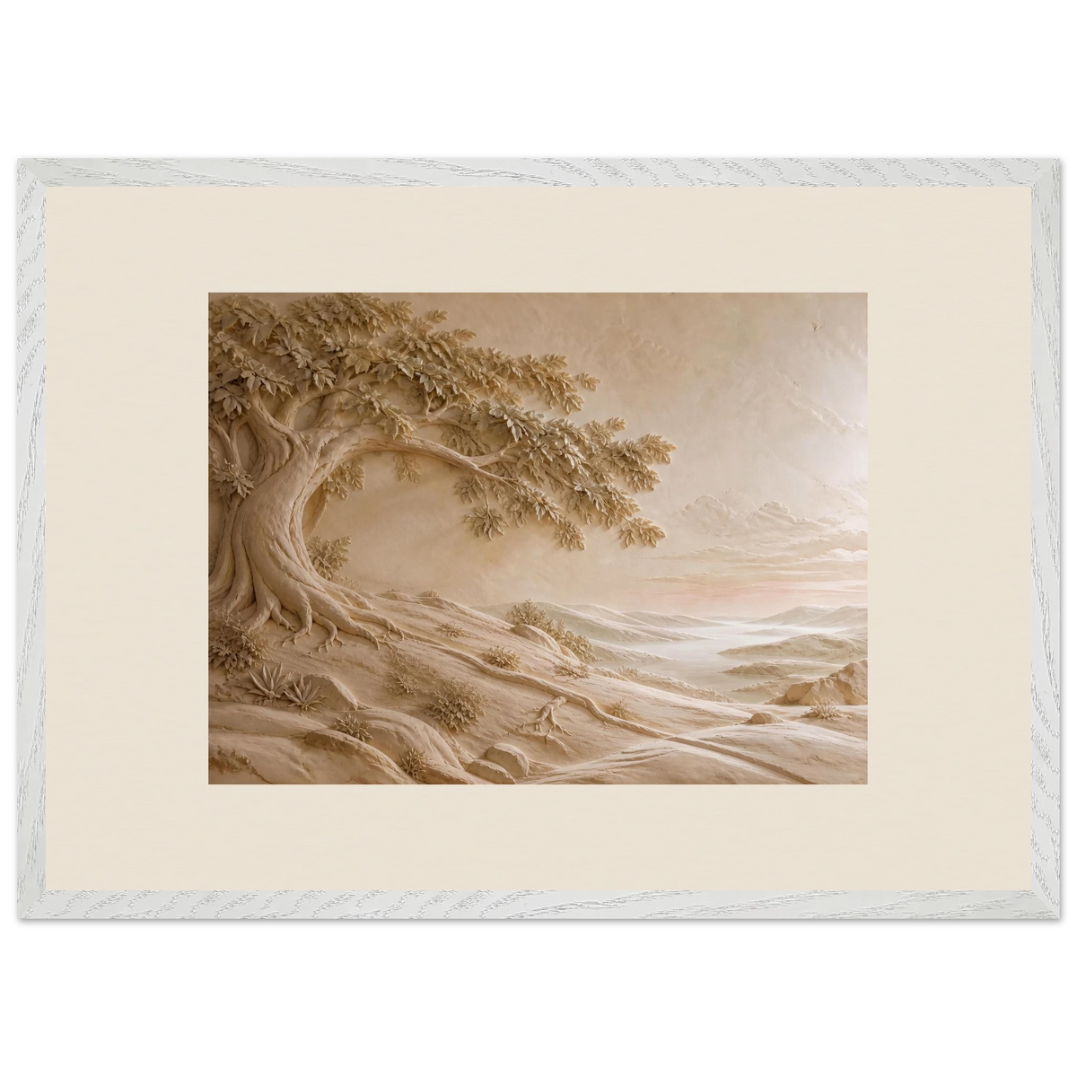 Sandstone Dawn: lumen and siena. Framed fine art print by The Light Stays.