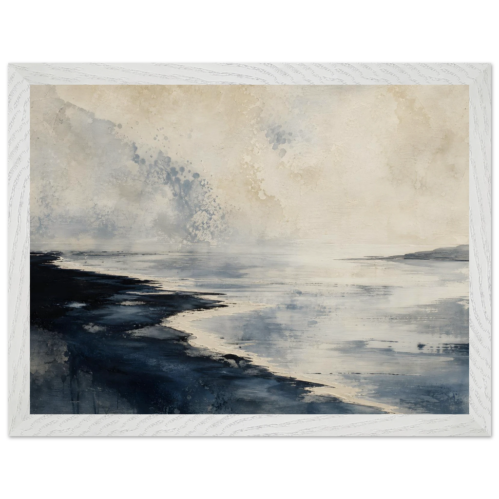 Tidal Ink: sea and coastal landscape. Museum-quality framed fine art print.
