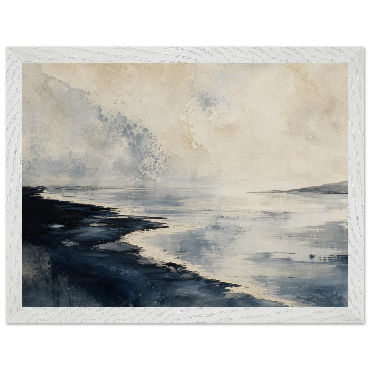 Tidal Ink: sea and coastal landscape. Museum-quality framed fine art print.