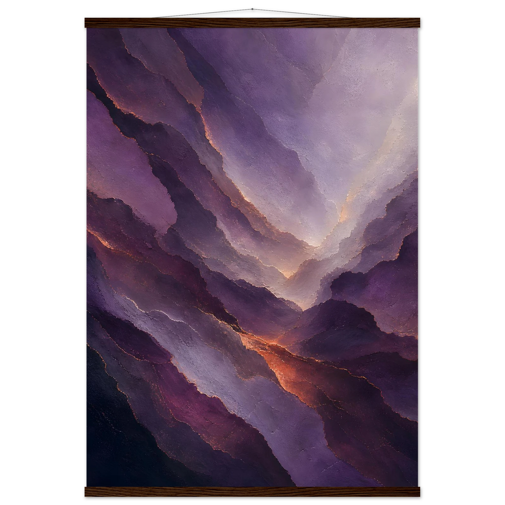 Violet Infinity: moon and night. Museum-quality fine art poster.