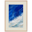 Cobalt Foam: abstract, cobalt and sea foam. Museum-quality framed fine art print.