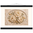 Peonies in Stone, flowers and botanical. Archival fine art poster shown framed.