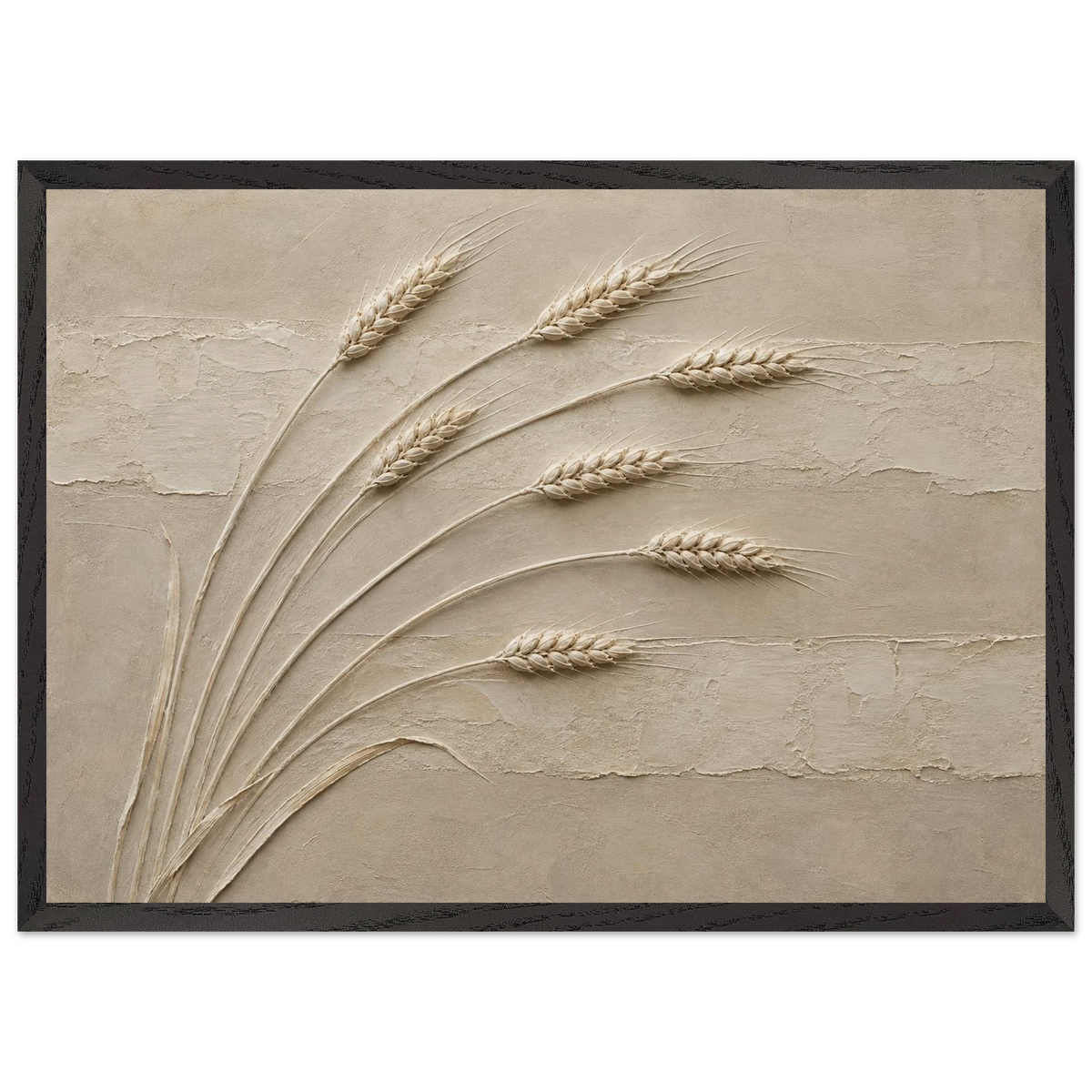 Wheat in Relief: faith, texture and botanical. Framed fine art print by The Light Stays.