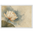 First Lotus Light, flowers and botanical. Archival framed fine art print shown framed.