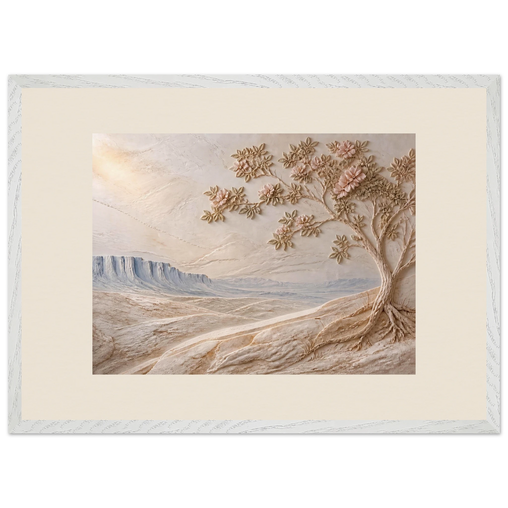 Cliffside Bloom: flowers and botanical. Framed fine art print by The Light Stays.
