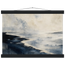 Tidal Ink, sea and coastal landscape. Archival fine art poster shown framed.
