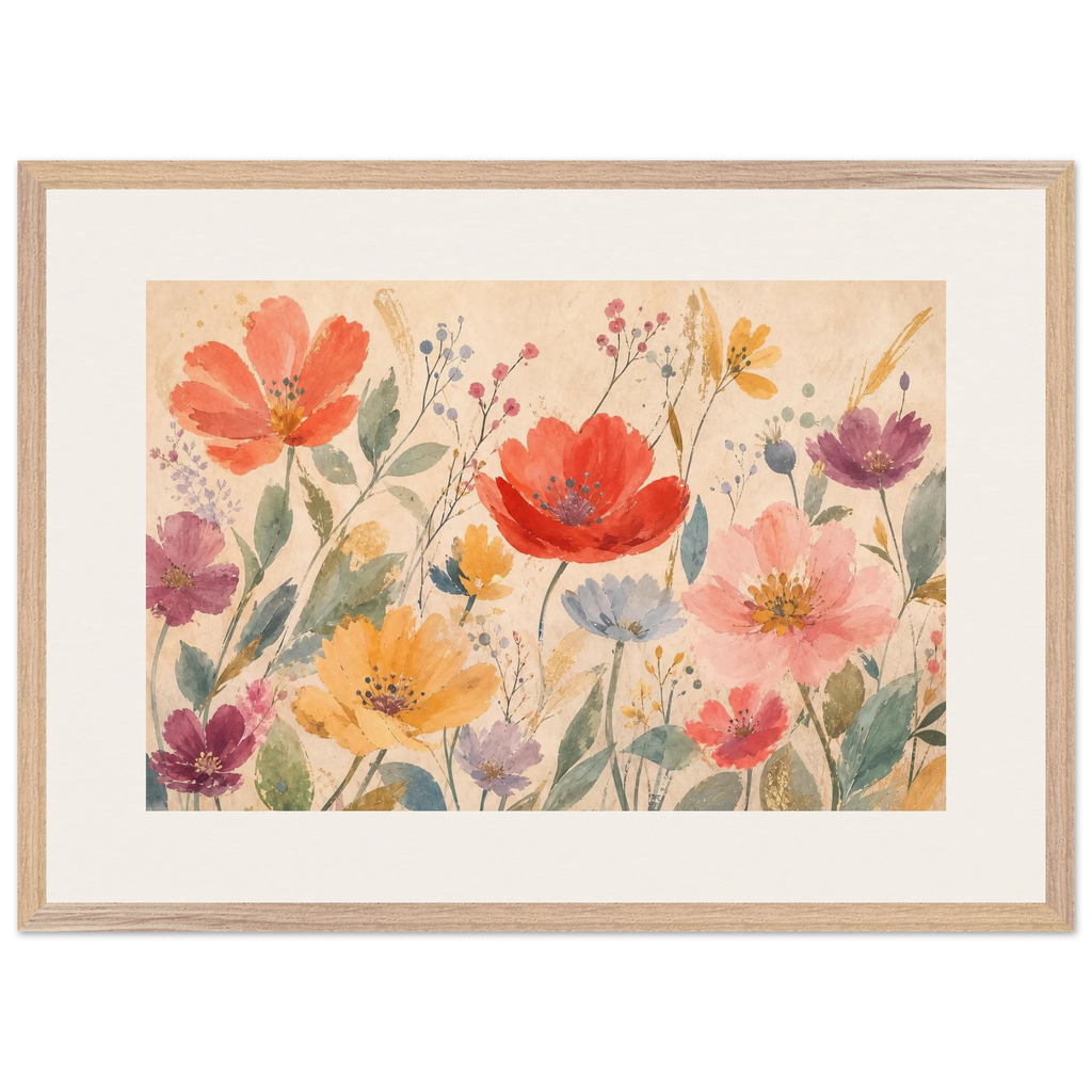 Floral Rhythm: flowers and botanical. Framed fine art print by The Light Stays.
