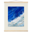 Cobalt Foam: abstract, cobalt and sea foam. Fine art poster by The Light Stays.
