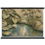 Papyrus Pond, lake, papyrus and serene greens. Archival fine art poster shown framed.