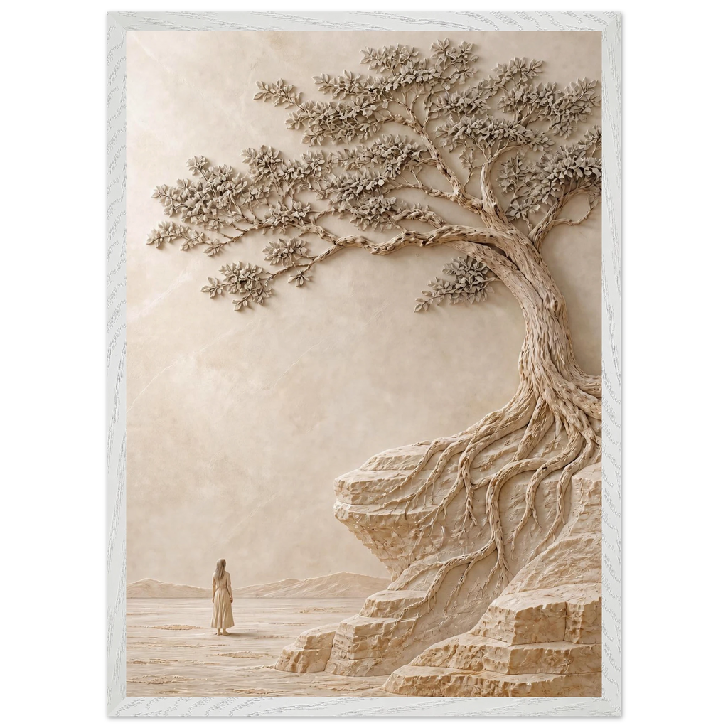 Vigil: petra and siena. Framed fine art print, alternate frame and size.