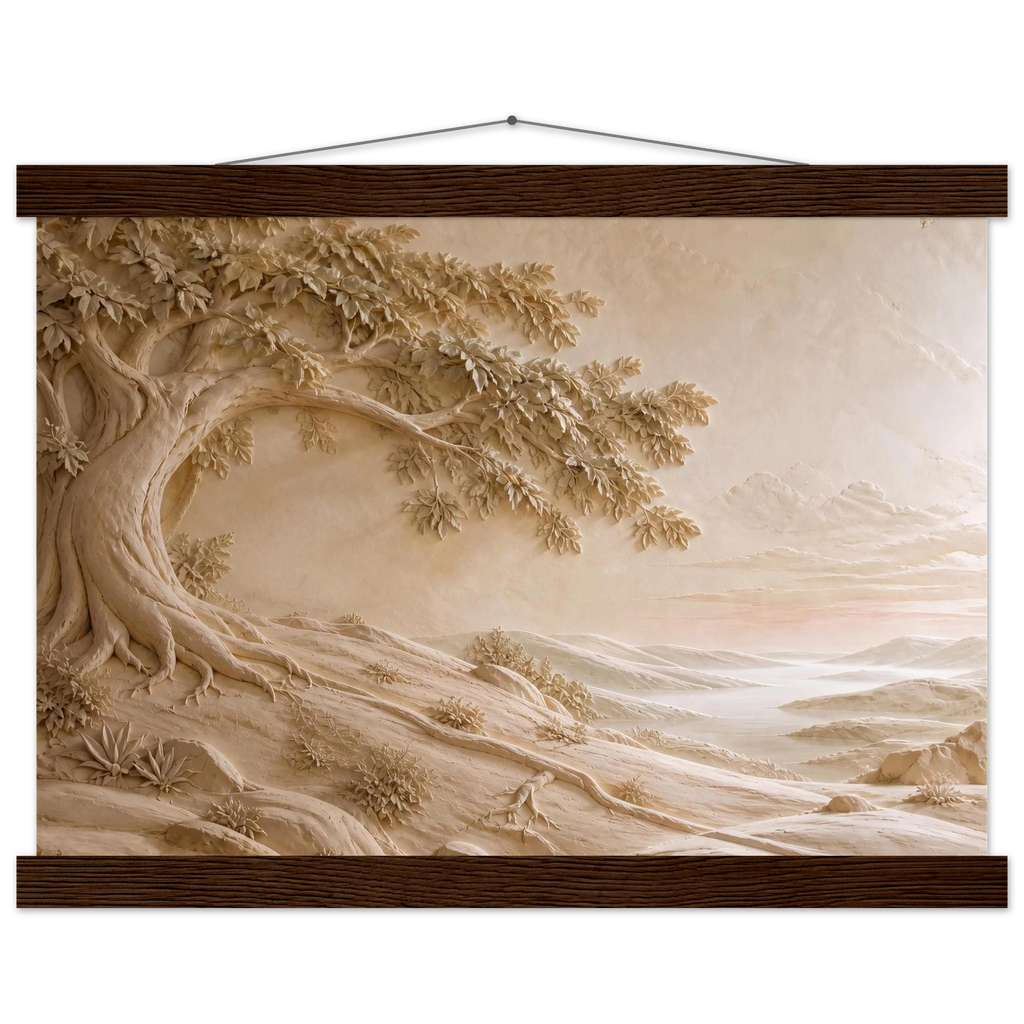 Sandstone Dawn: lumen and siena. Fine art poster by The Light Stays.