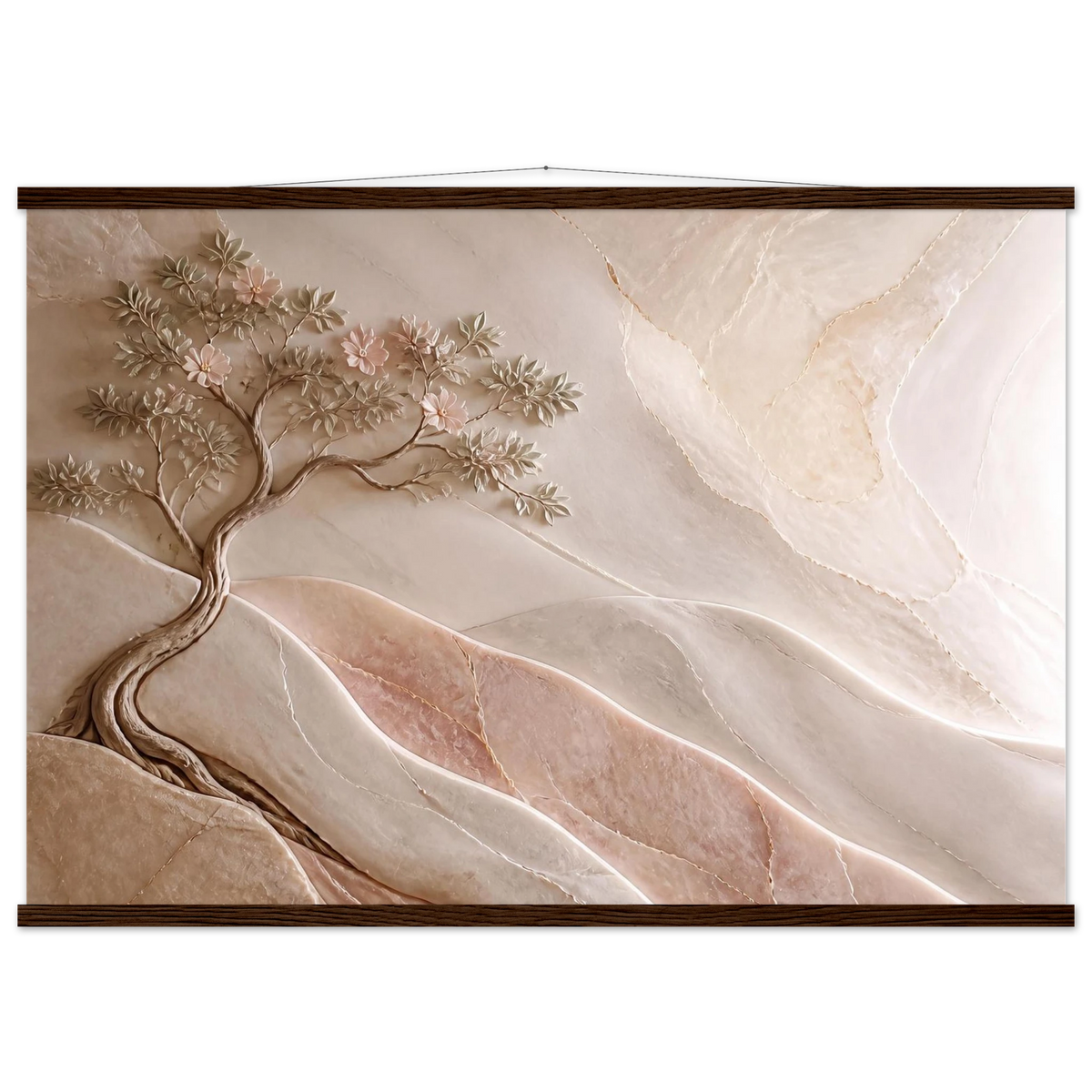 Stone Dawn: petra and siena. Museum-quality fine art poster.