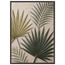 Carved Fronds: impasto, leaves and sand tones. Framed fine art print by The Light Stays.