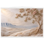 Cliffside Bloom, petra and flora. Archival fine art poster shown framed.