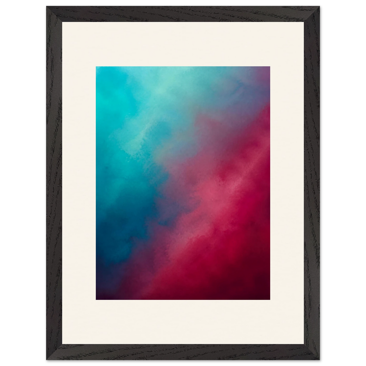 Wine Hour: gradient, dusk and deep color. Framed fine art print.