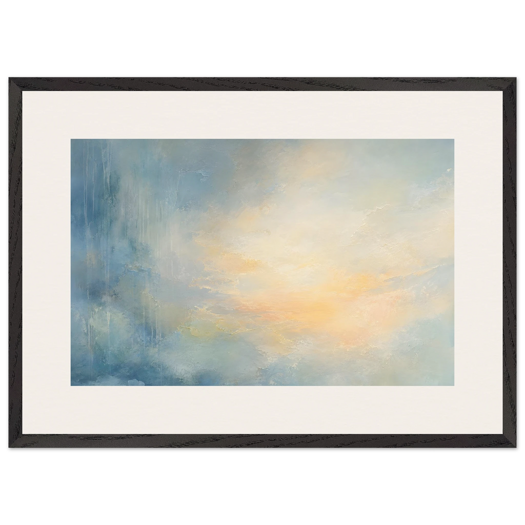 Dawn after Rain: sunrise, coastline and washed light. Museum-quality framed fine art print.