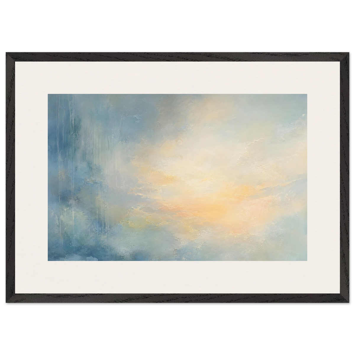 Dawn after Rain: sunrise, coastline and washed light. Museum-quality framed fine art print.