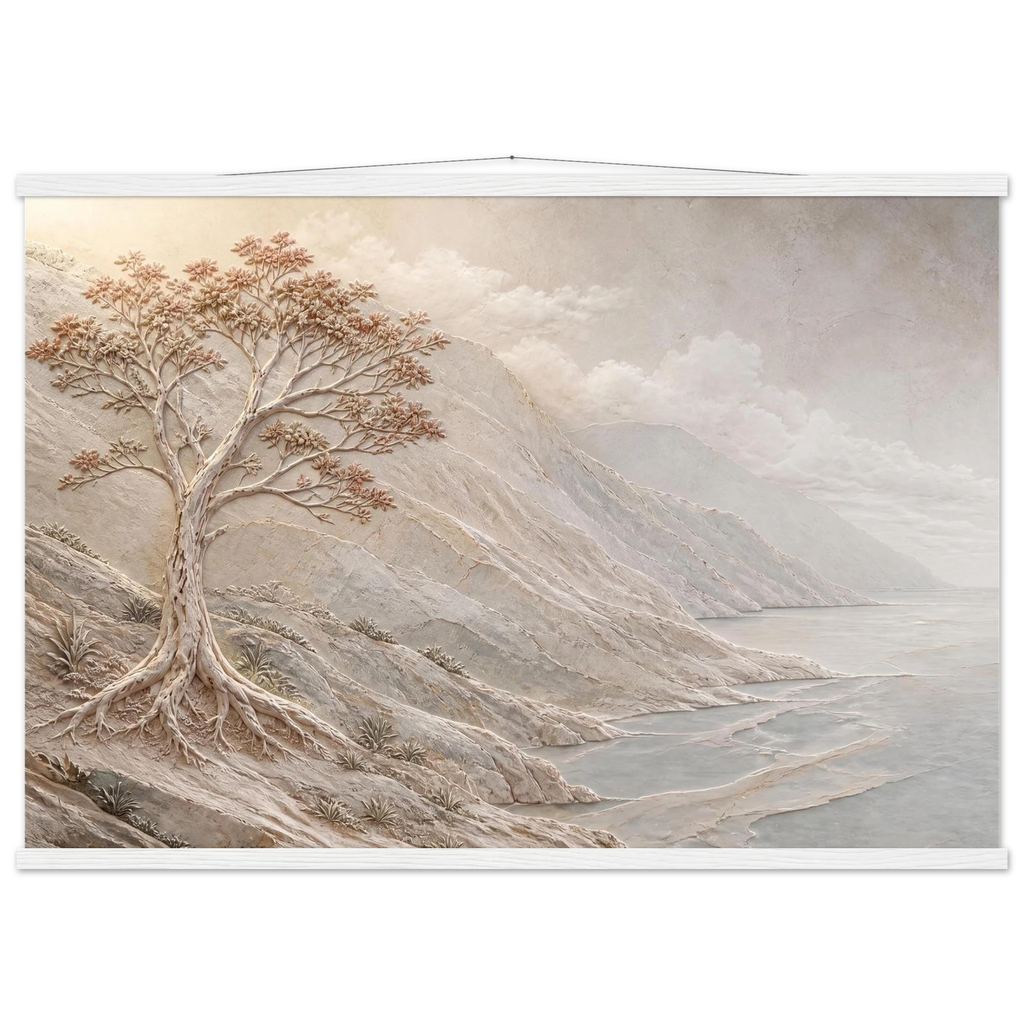 Coral Headland: sea and coastal landscape. Museum-quality fine art poster.